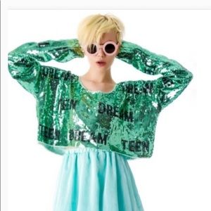 Wildfox Teen Dream Sequin Top